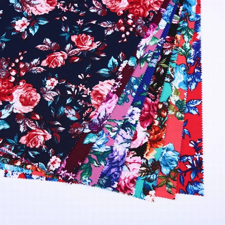 
China supplier knitting rice jersey fabric polyester printed fabric 200gsm 