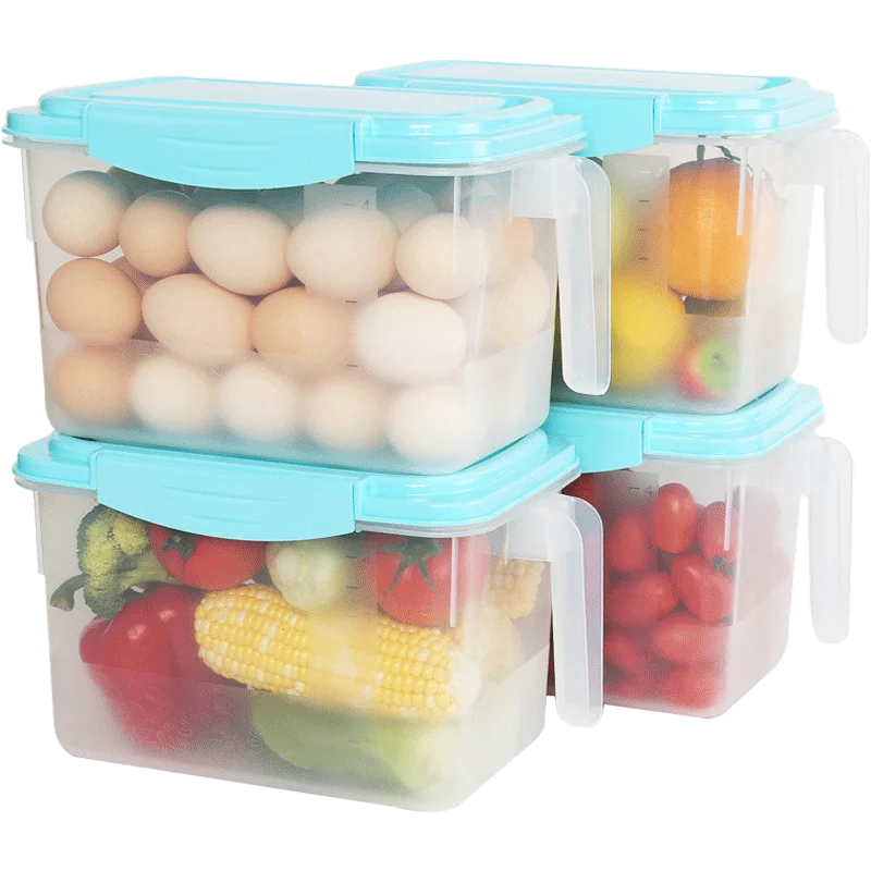 

Haixin 4.5L Refrigerator Box Plastic Food Storage Container With Handle And Lid For Fruits/Vegetables/Food