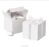 White Square Favor Box Small White Cube Gift Boxes Square Merchandise Box For All Giving Occasions