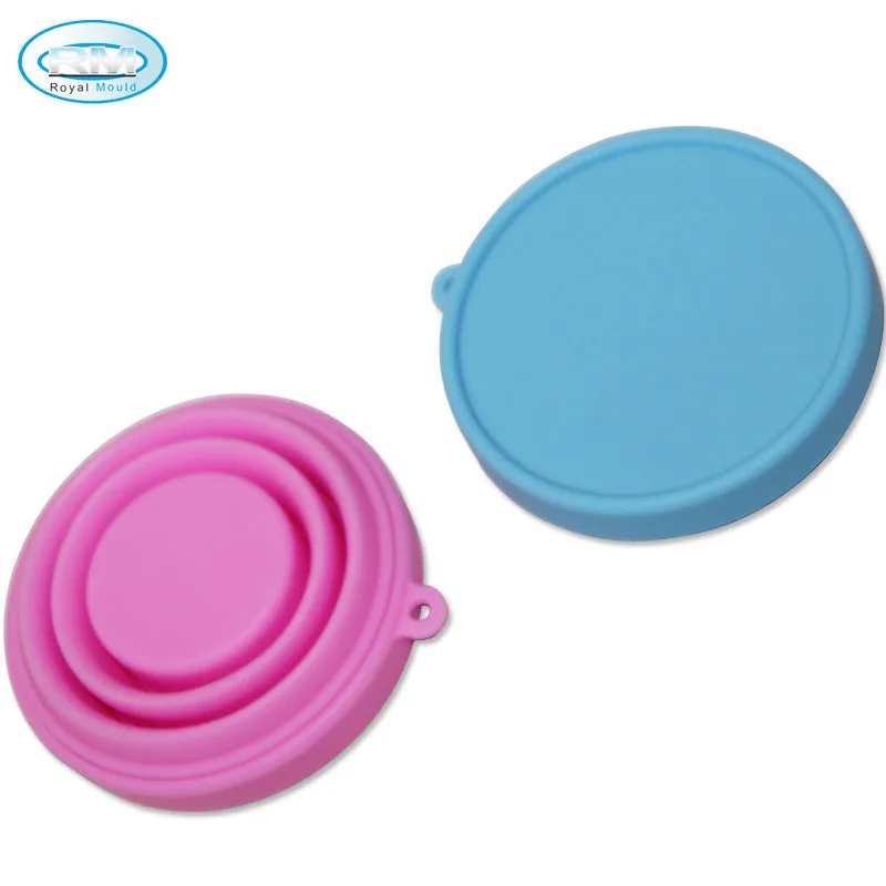 

200 Pack 200ml Portable Silicone Collapsible Cup With Lid Factory From China, Blue;green;yellow;pink