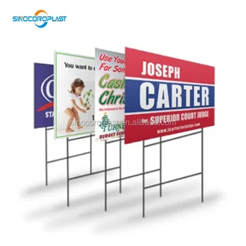 Uv Stabilized Printed Corrugated Plastic Yard Signs Buy