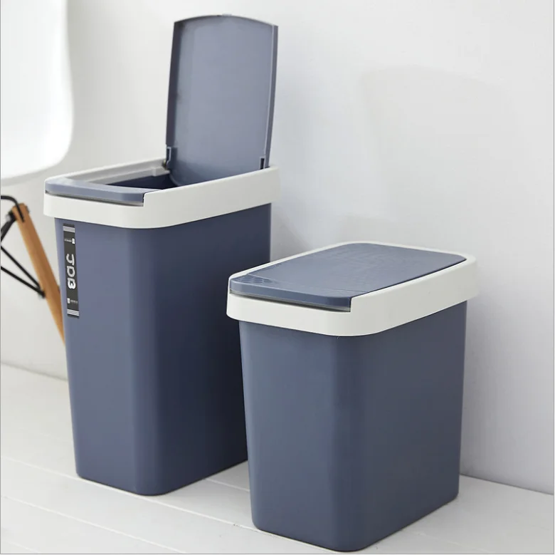 

Cheap and beautiful bathroom plastic trash can with lid, Custom