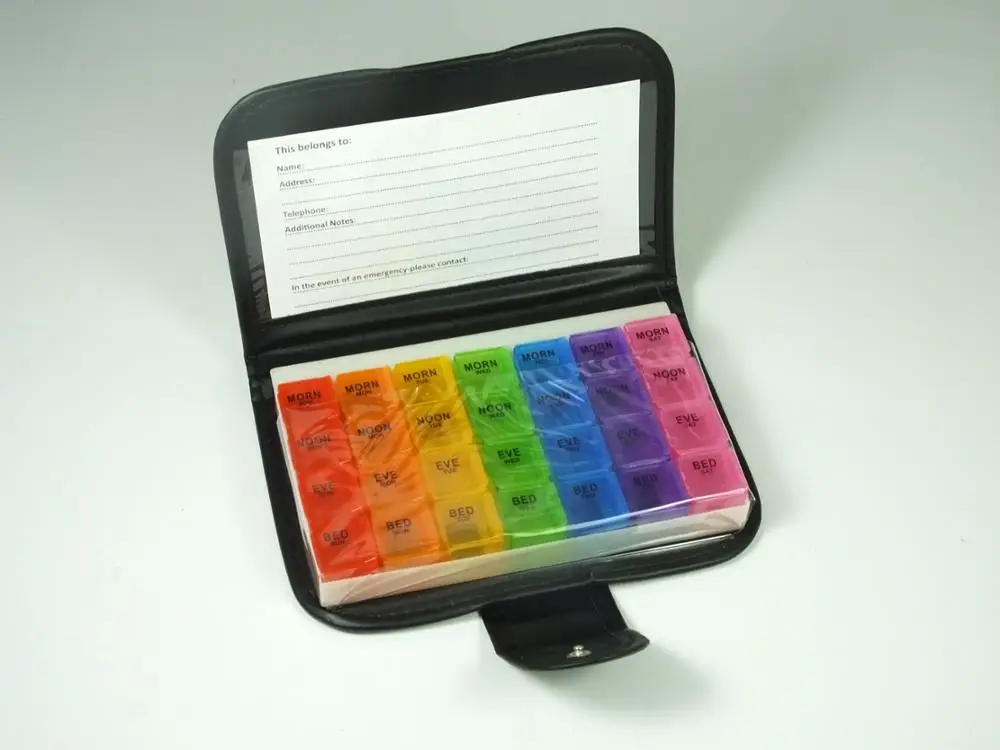 Extra Large 7day Weekly Pill Organizer With Xl Case Morning Noon