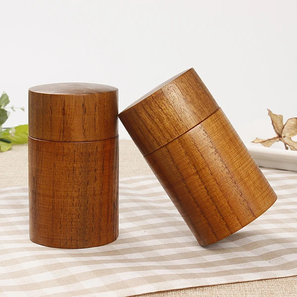 Tea Coffee Gift Round Wood Box