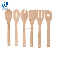 

WanuoCraft 6 Piece Kitchen Bamboo Cooking Utensils Set Healthy Natural Wood Kitchen Cook Utensils Set Bamboo Spoons Spatulas