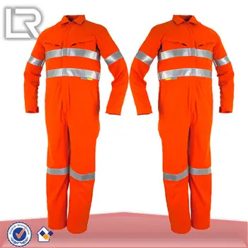 Orange Protective Security Coverall Workwear Uniform Jumpsuit Safety ...