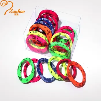 Large Bright Printed Multicolor Towel Hair Ring High Elastic