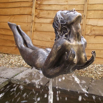 bronze woman sculpture fountain promotional nude larger
