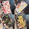 Handmade Dry True Real Flowers TPU mobile phone case for Iphone 6 7 8 plus X XS MAX XR lucky Four Leaf Clover shockproof cover