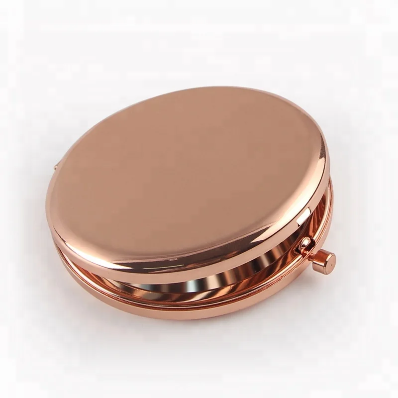 

Rose Gold mirror Metal Pocket mirror Rose Gold Compact Mirror