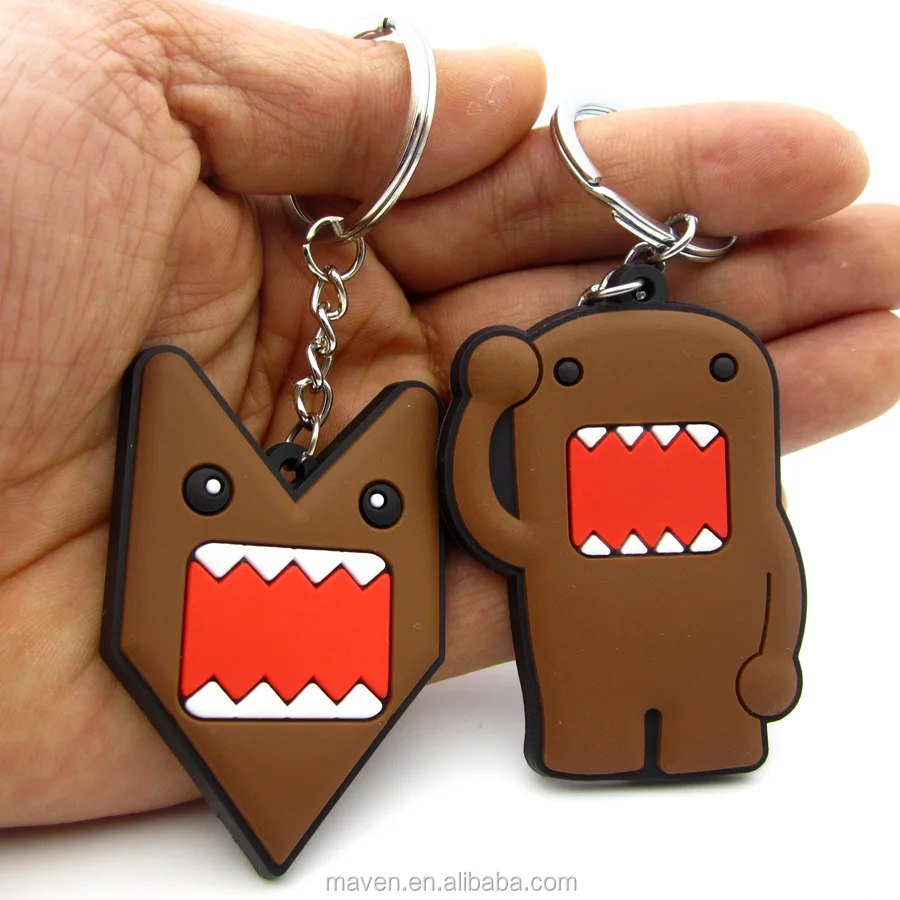 

soft rubber JDM Japanese Toy domo kun domokun domo-kun leaf wakaba keychain keyring