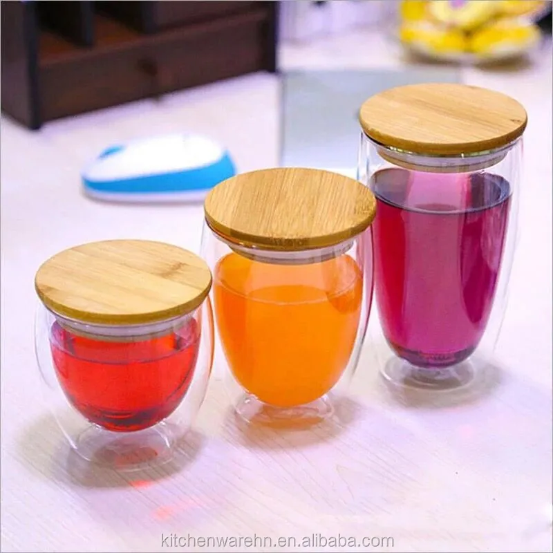 80ml 240ml 360ml 450ml Borosilicate Glass Double Wall Glass Cup With