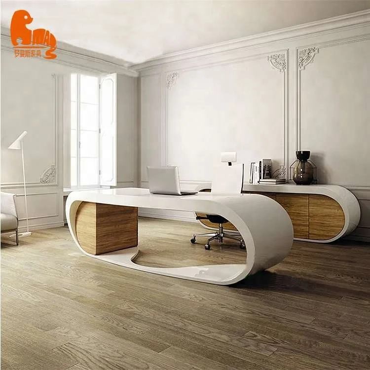 Latest Wooden Desk Design Modern Luxury Office Table For Executive