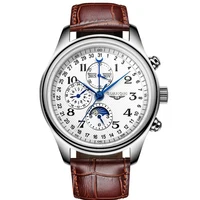 

GUANQIN GQ20022 Men's Watch Automatic Mechanical Leather Moon Phase Casual Watches