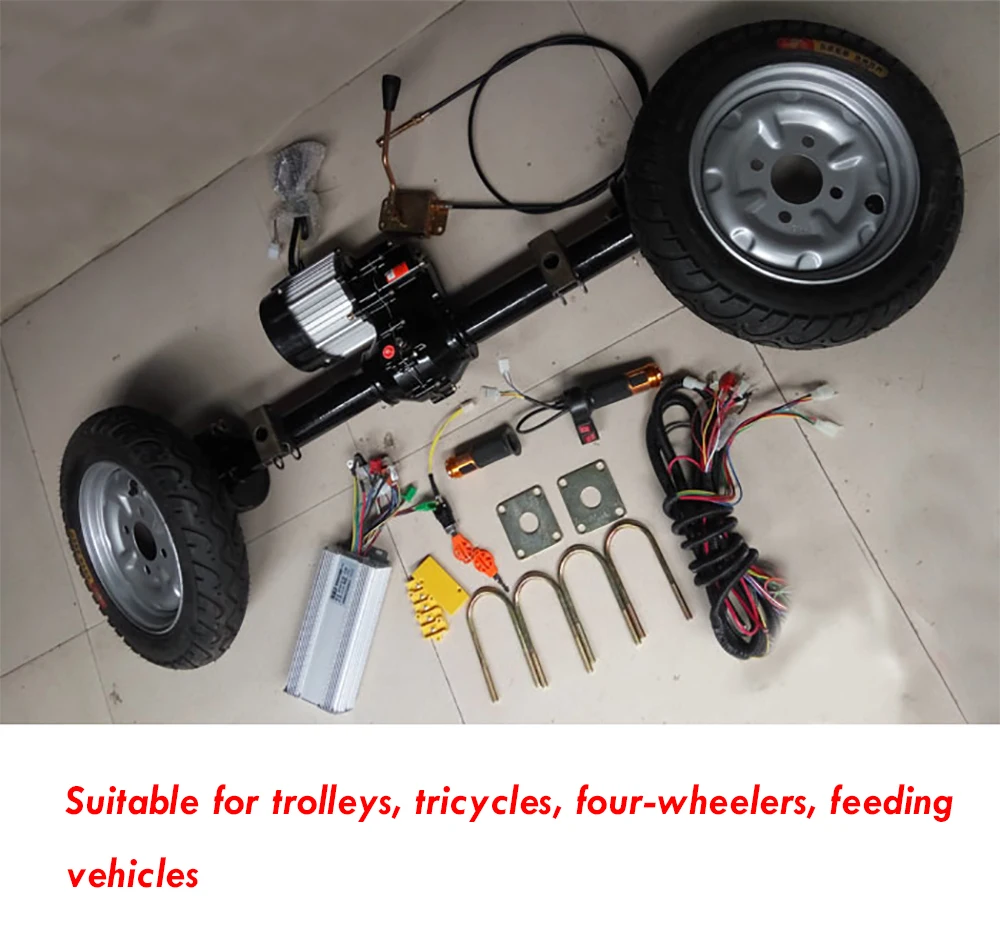 48V 500W 1000W Motor 30'' Rear Differential Axle Kit Wheelchair Go kart Trike US