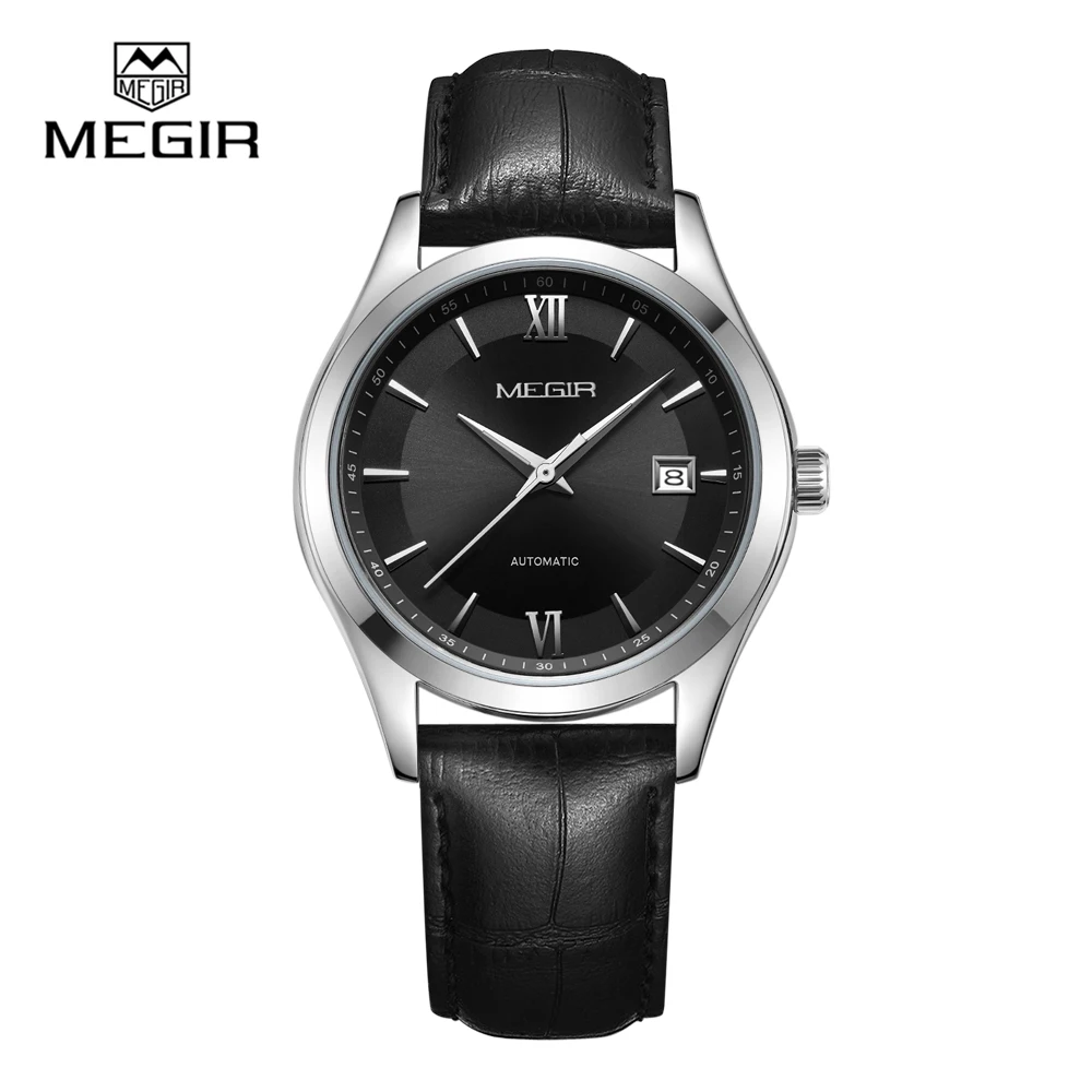 

Megir Genuine Leather Mens Mechanical Movement Luxury Automatic Watch