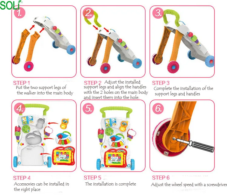 Prevention Olegs Children's Trolleys Multifunction Baby Walkers 01 Years Old Baby Toys Gift