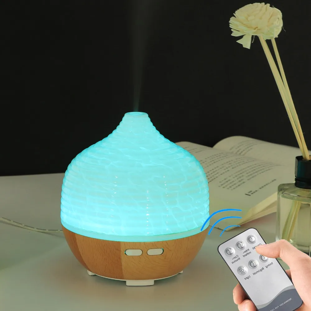 Echtholz Glas Aroma Diffusor Patent 2021 Cool Mist Wasser Ätherische Öl