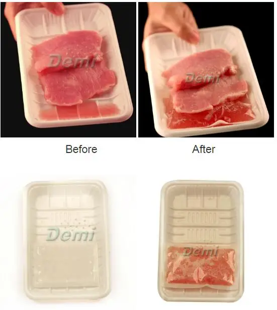 Custom Punch PE Film Absorbent Meat Pad For Package Tray