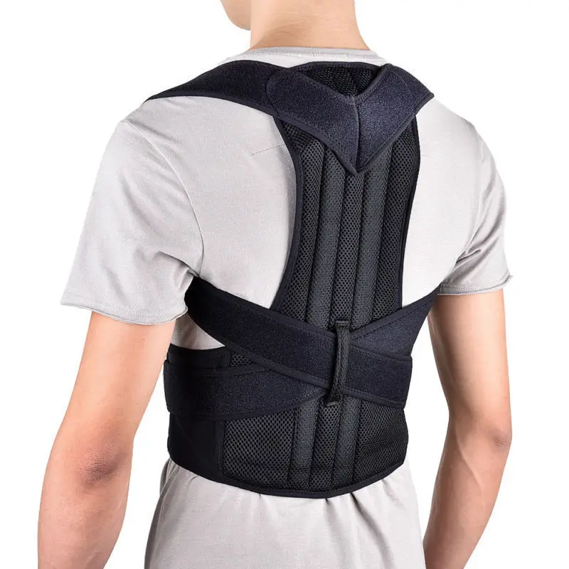 

Adjustable Posture Back Clavicle Corrector Back Straight Shoulders Support Brace Strap for Women and Men, Black or customized color