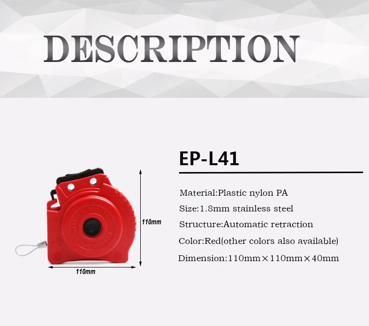 Adjustable Retractable Wire Cable Lockout