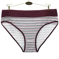 

Hot Sale Women Plus Size Cotton Panties Ladies Striped Print Model Plus Size Underwear