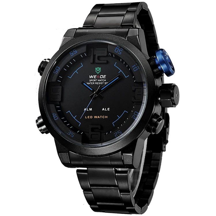 

2018 New arrival Hot selling LED+analog digital sport men watches Weide 2309 quartz analog water resistant watches