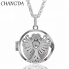 Newest Personalized Unique Silver Angel Perfume Cage Pendants K296N18-2