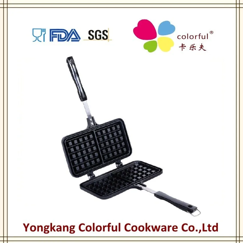 
2 Cavity Silicone Gas Waffle Baker For Sale Maker Cookies Molds 