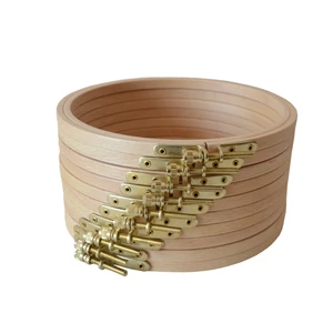 Image of Wholesale hot sell diy craft hand cross stitch kit wood frame 6 inch natural beech wooden embroidery hoop made in china