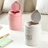 Mini Car Trash Can Table Plastic Dustbin Garbage Container Bin for Bathrooms, Kitchens, Home Offices, Dorm Rooms