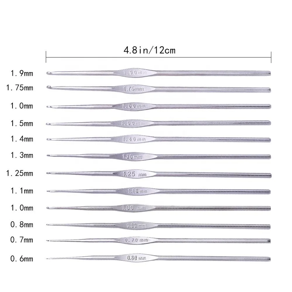 
RTS 100 pcs Crochet Hook Aluminum Crochet Hook Set for Hand Knitting Tools 
