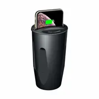 

10W Car Cup Wireless Charger with Phone Stand with 2.4A USB Car Charger