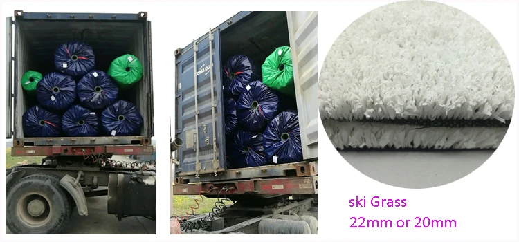 PP synthetic snow carpet for indoor outdoor skiing slope