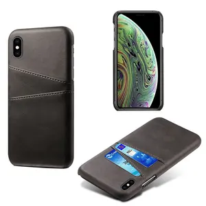 Hot selling PC and PU phone case fashionable leather case cozy texture case for cell phone for iPhone X Xs