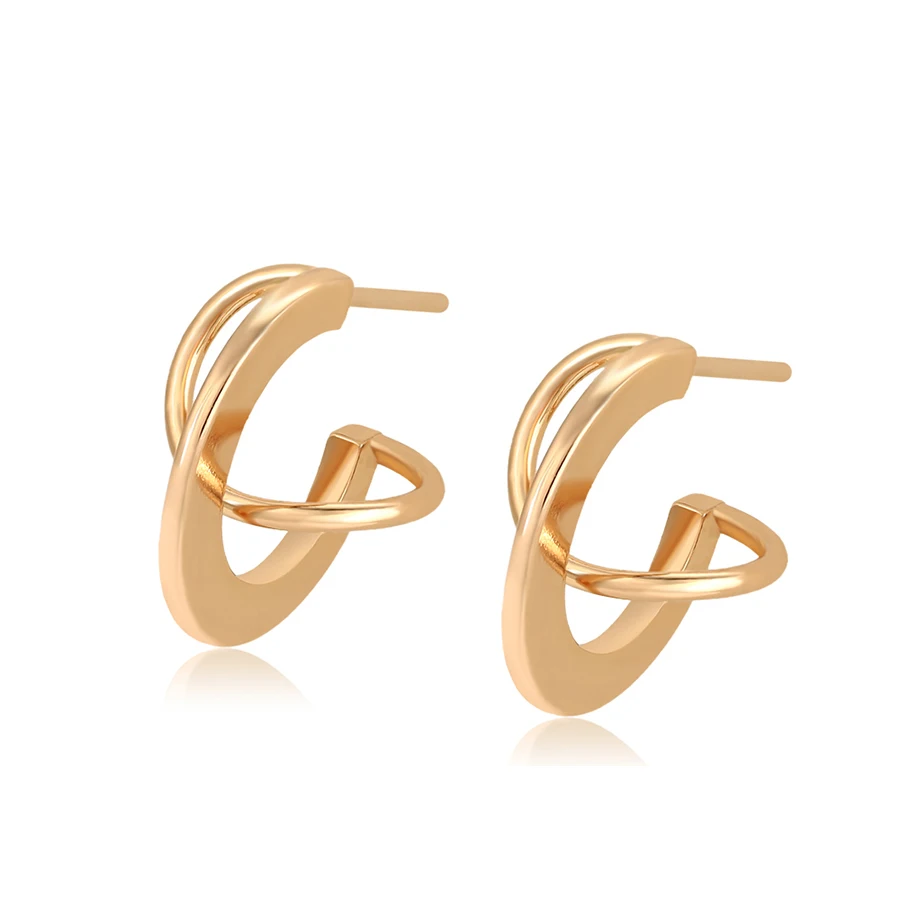 

98071Xuping Jewelry China hot sale 18K Gold Plated Fashion Huggies Earring jewelry new design