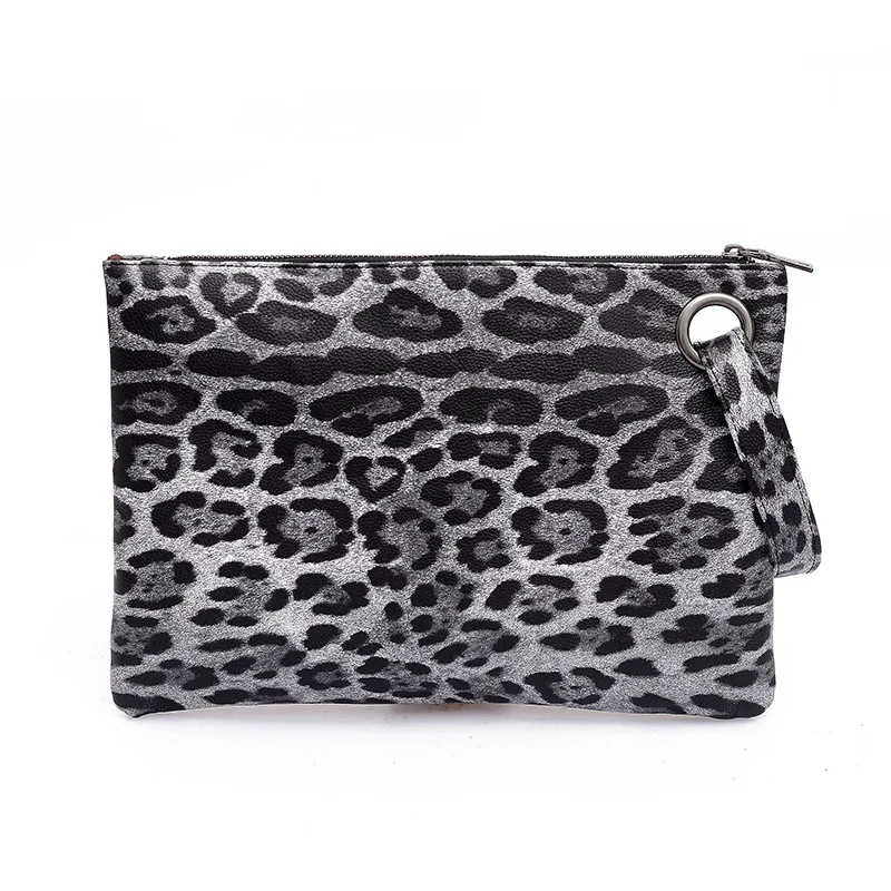 leopard wristlet wallet