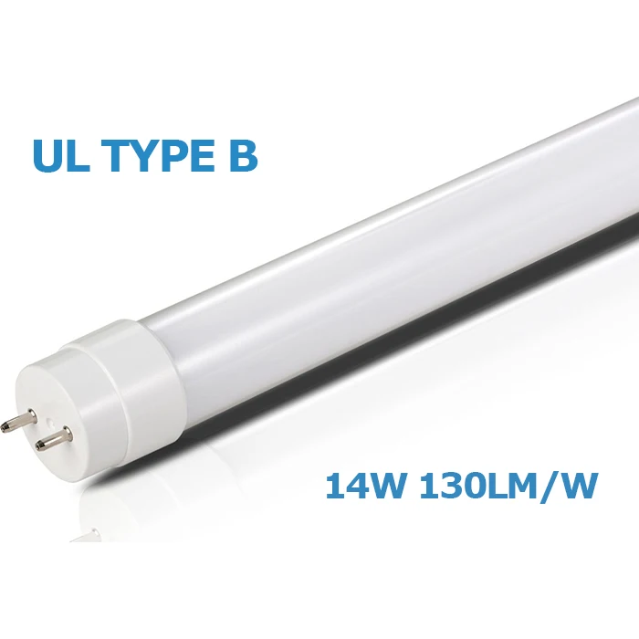 dlc listed 4ft 14W 130LM/W Ballast bypass 4FT Glass T8 LED tube