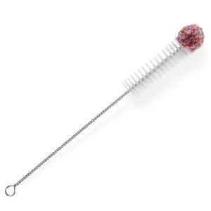 Image of Mini Craft Brown Tube Shaped Kitchen Medical Laboratory Glassware Faucet Cleaning Cotton Nylon Baby Bottle Brush