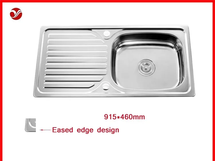 Sri Lanka Single Bowl Sink With Drainboard,Factory Directly Drop On