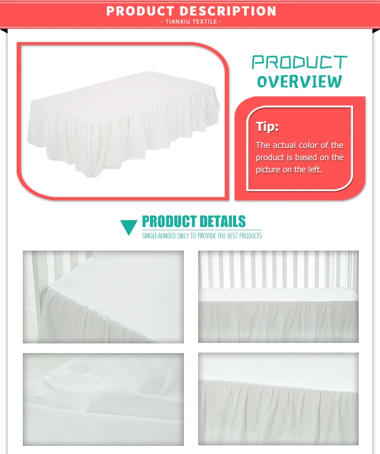 White Crib Skirt For Baby Boys Or Girls Dust Ruffle100 Cotton Nursery