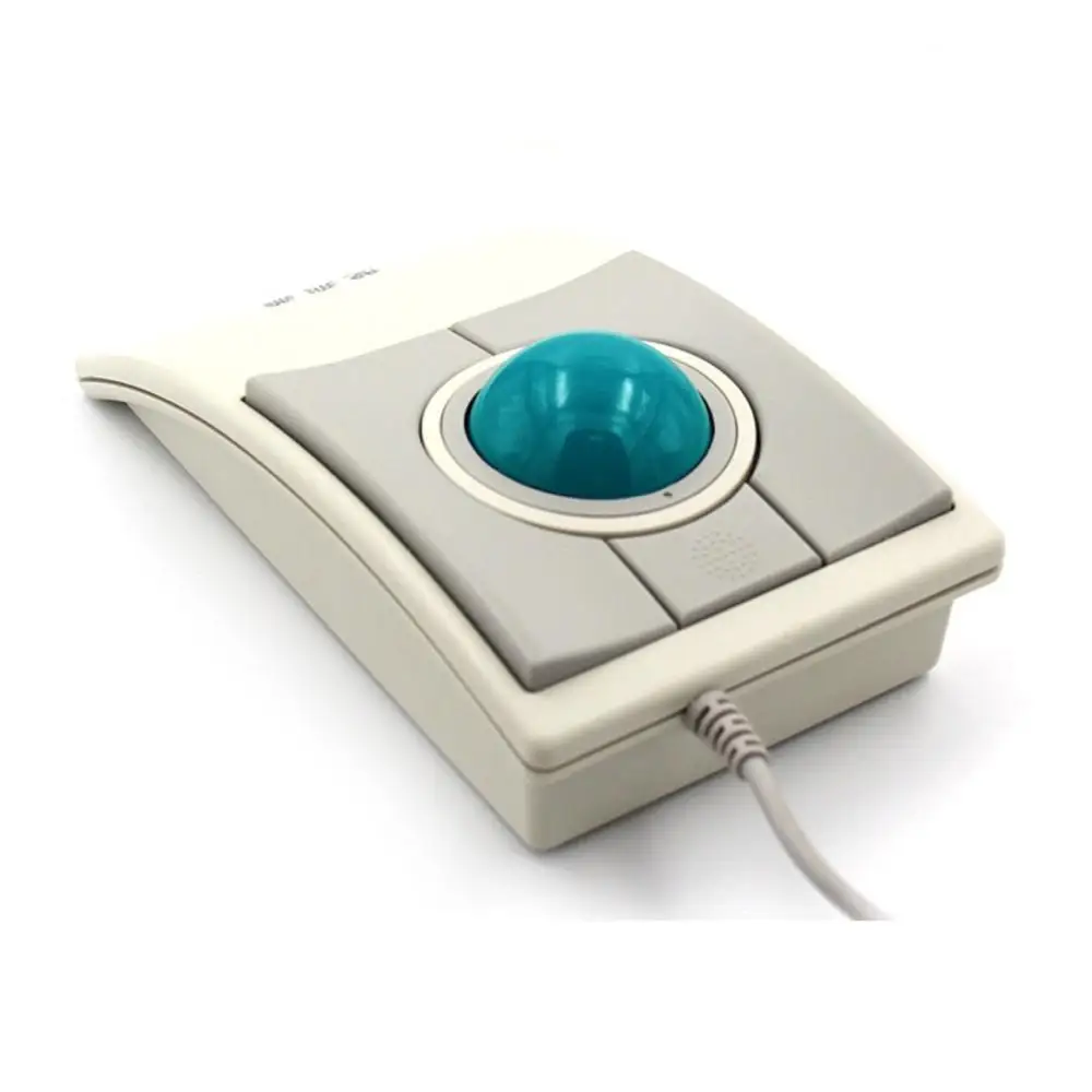 

WT-7 Trackball Mouse with circular connector Draw Mouse for computer, White and blue ball