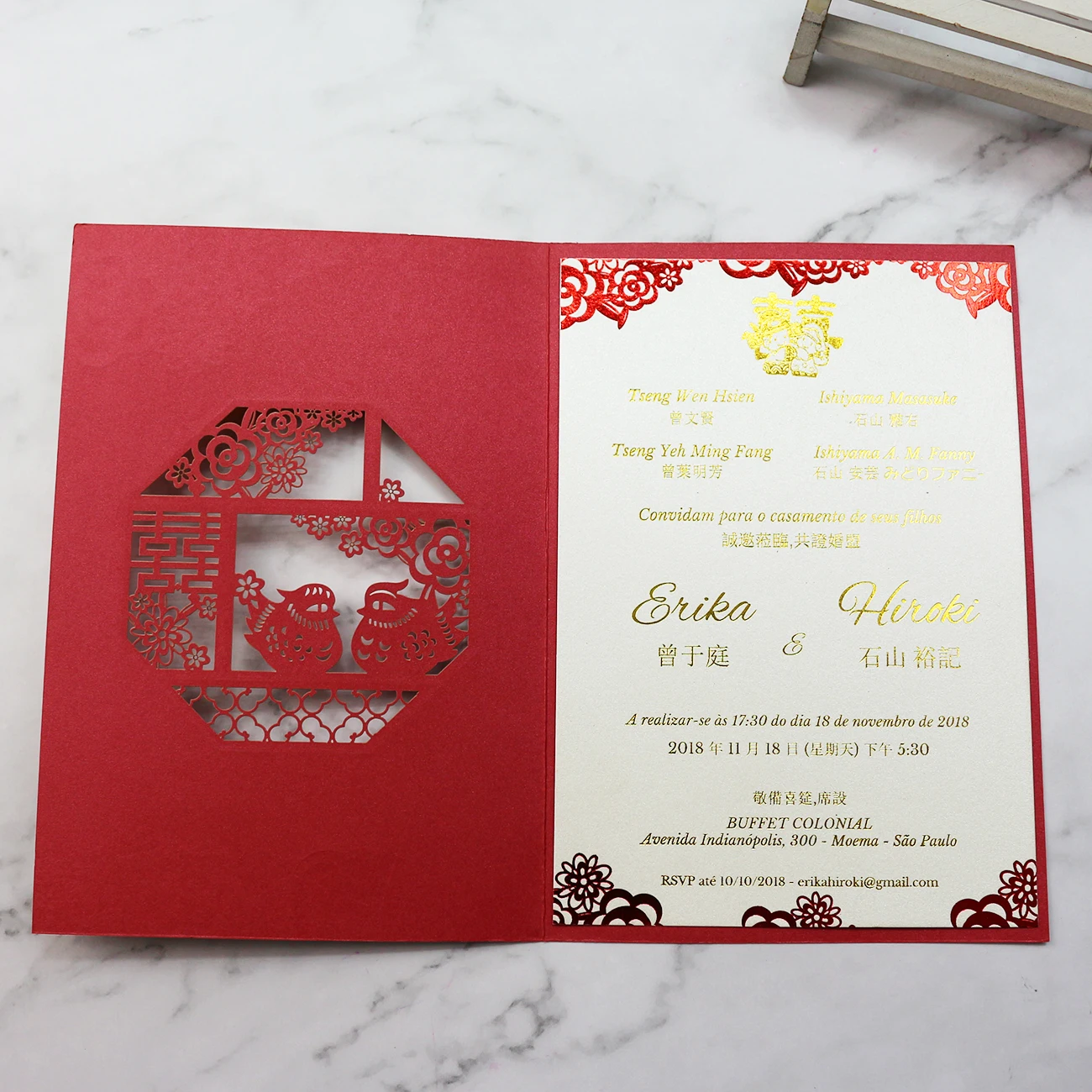 red classic nepali marriage invitation card unique wedding