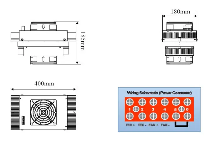 150W 200W 300W dimension