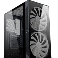 

Y06 2019 Attractive 210mm width full tower atx computer pc Case with Tempered Glass/ATX pc case mid tower with 20cm fans