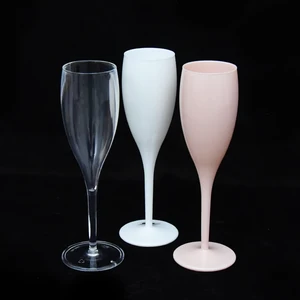 Image of custom clear acrylic plastic champagne glass wine glass cup for hotel restaurant party
