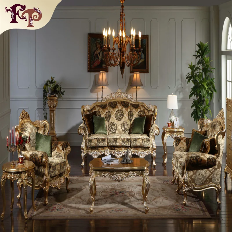 Italiano muebles clásicos acabados en marco de madera maciza con pan de