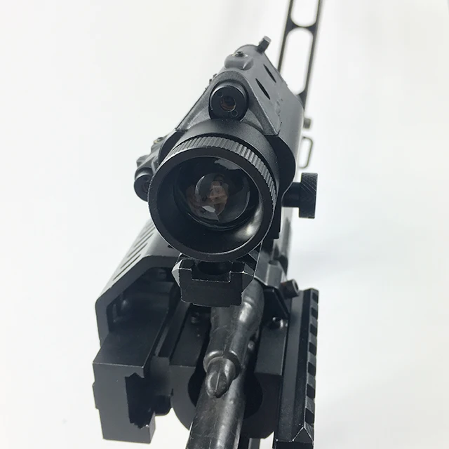 

Picatinny rail rifle dual laser sight and weapon light