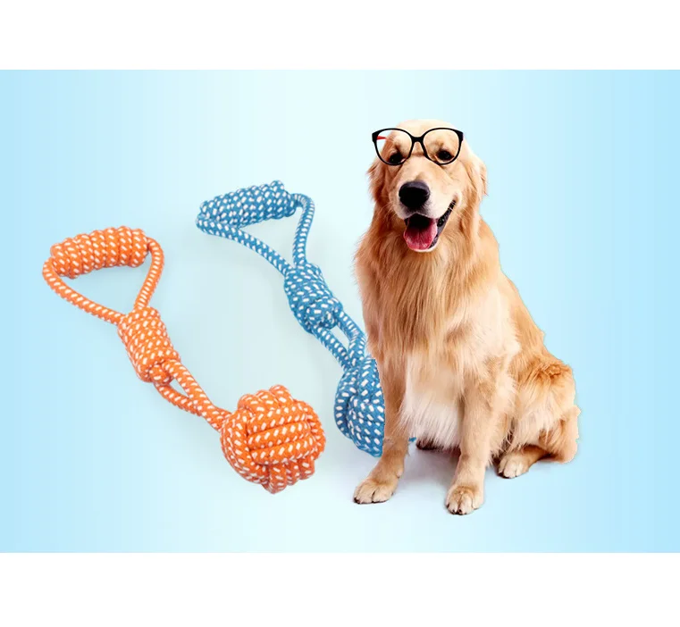 knotted cotton rope dog chew