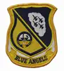 US Navy Armed Forces Large Jacket or Shirt Stitch Only Patch - Blue Angels Shield Applique/patch